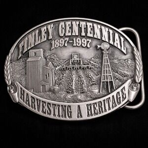 Missouri Breaks Mint Finley North Dakota Centennial Belt Buckle 1897-1997 21/400